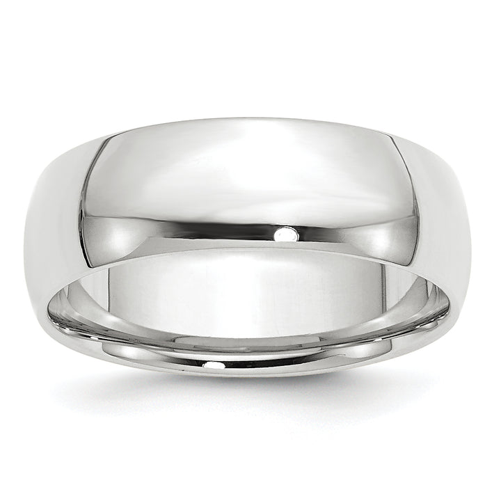 14K White Gold 7mm Comfort Fit Wedding Band