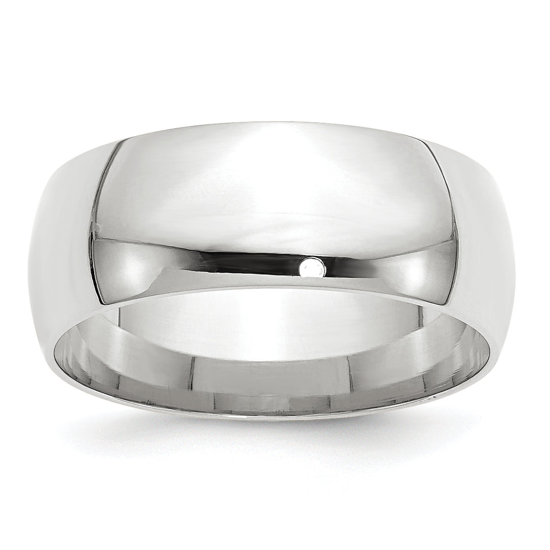 14K White Gold 8mm Comfort Fit Wedding Band