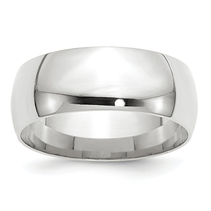 14K White Gold 8mm Comfort Fit Wedding Band