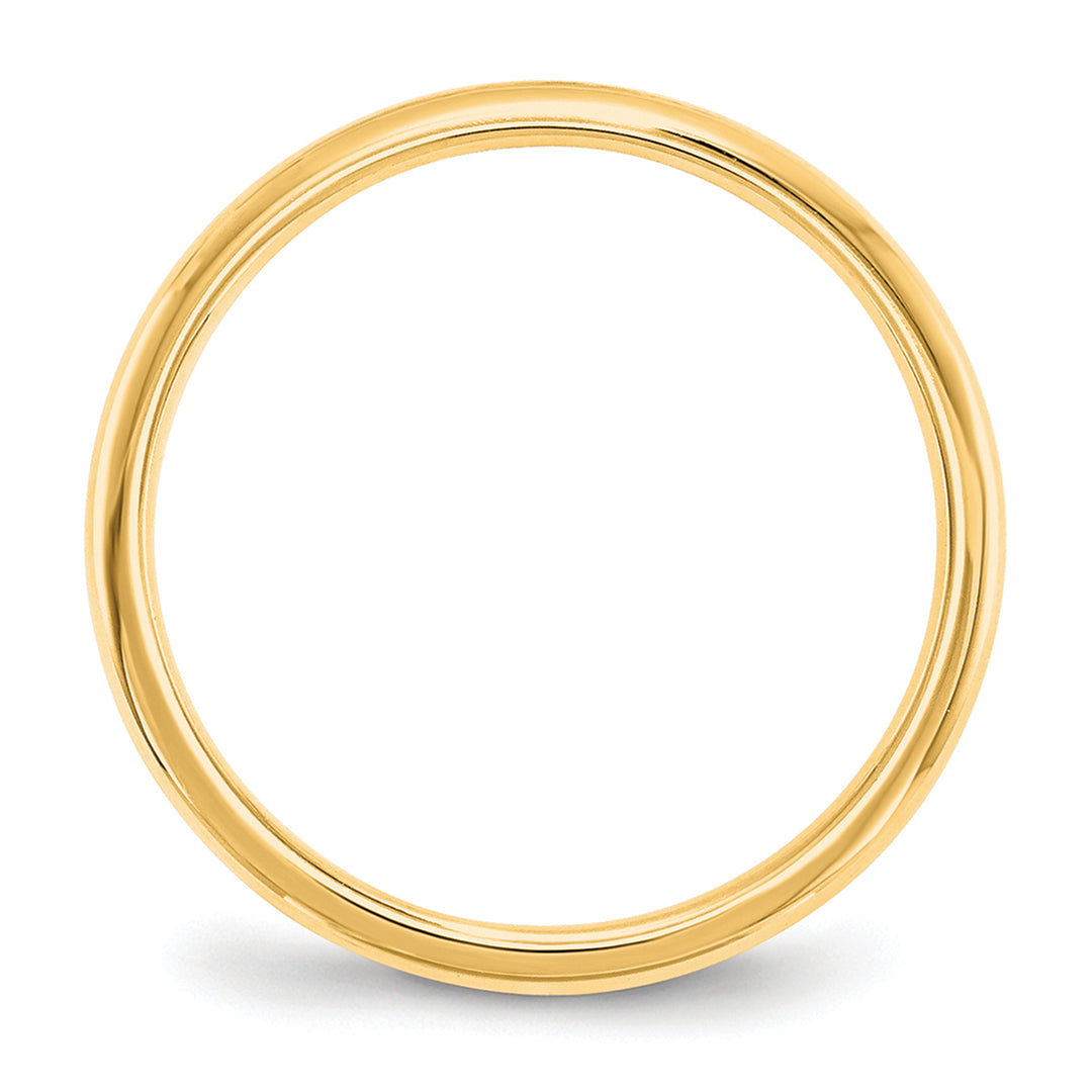 14K Yellow Gold 2mm Comfort Fit Wedding Band - Front View