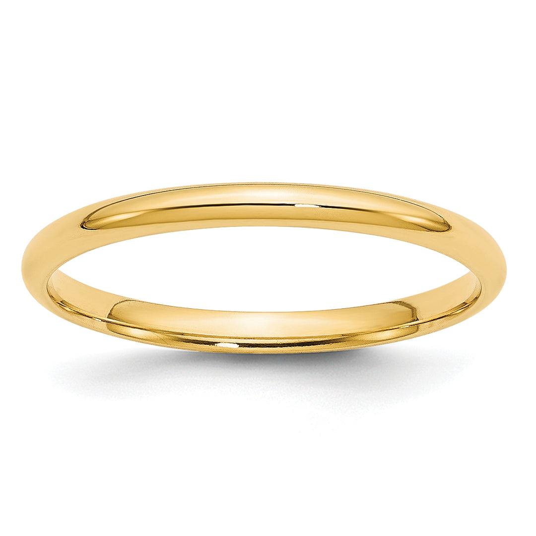 14K Yellow Gold 2mm Comfort Fit Wedding Band