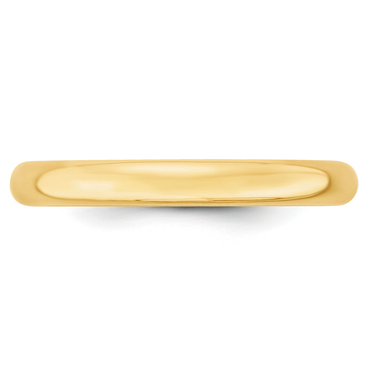 14K Yellow Gold 3mm Comfort Fit Wedding Band - Front View