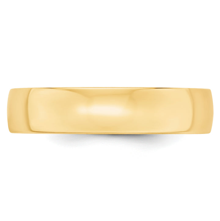14K Yellow Gold 5mm Comfort Fit Wedding Band - Front View