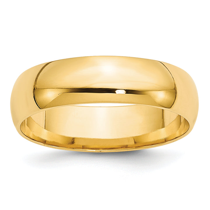 14K Yellow Gold 6mm Comfort Fit Wedding Band