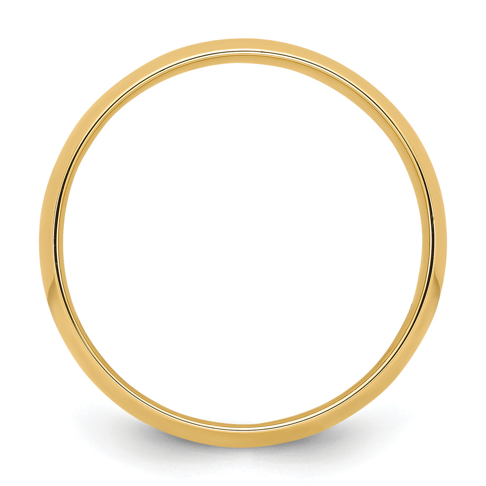 14K Yellow Gold 7mm Comfort Fit Wedding Band - Front View