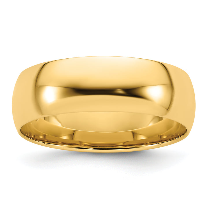 14K Yellow Gold 7mm Comfort Fit Wedding Band