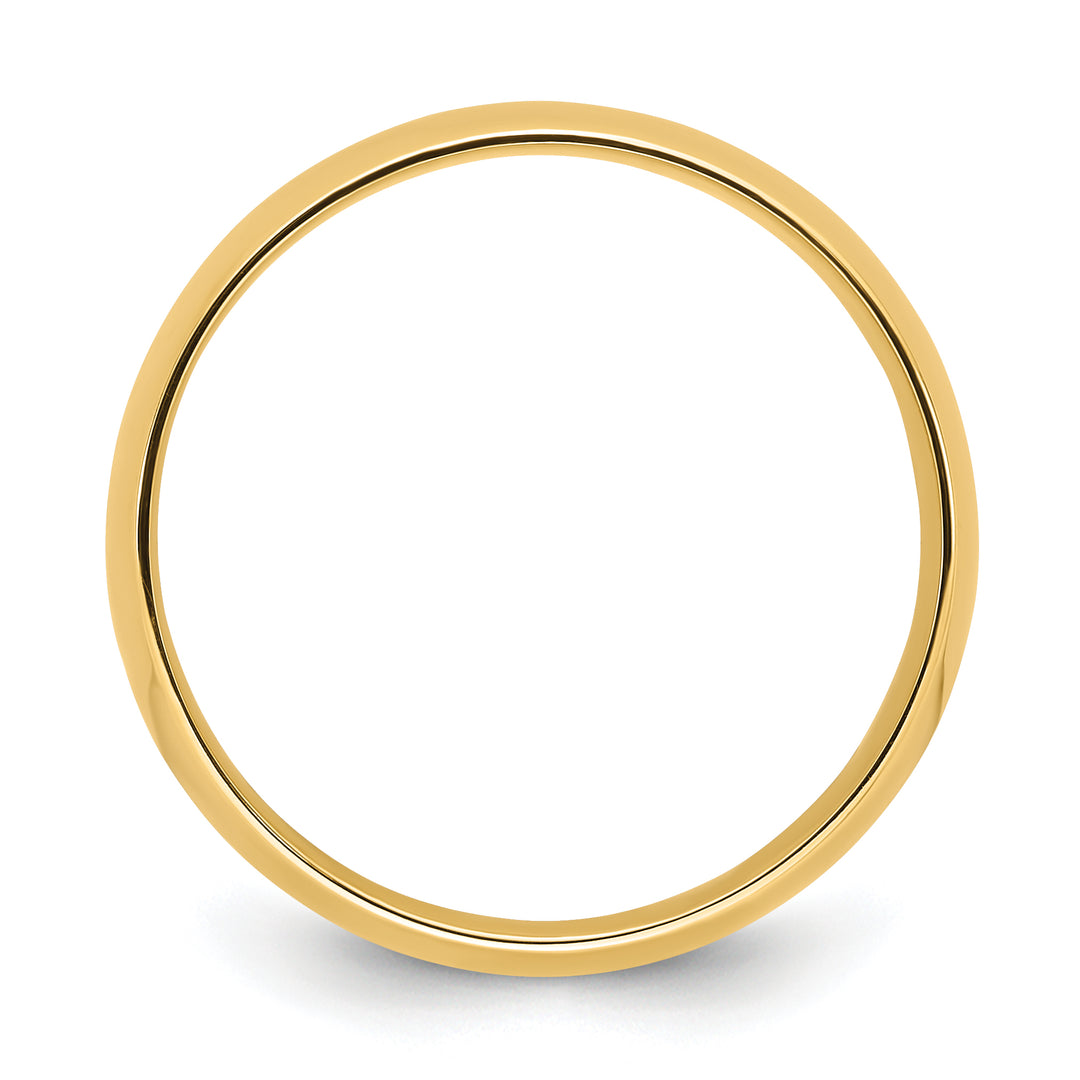 14K Yellow Gold 8mm Comfort Fit Wedding Band - Front View