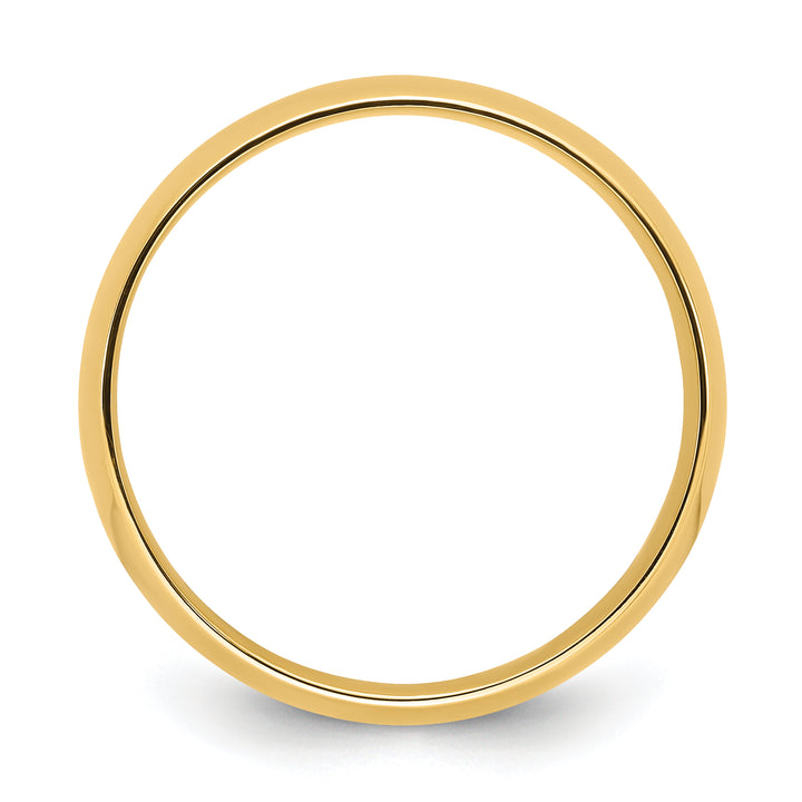 14K Yellow Gold 8mm Comfort Fit Wedding Band - Front View