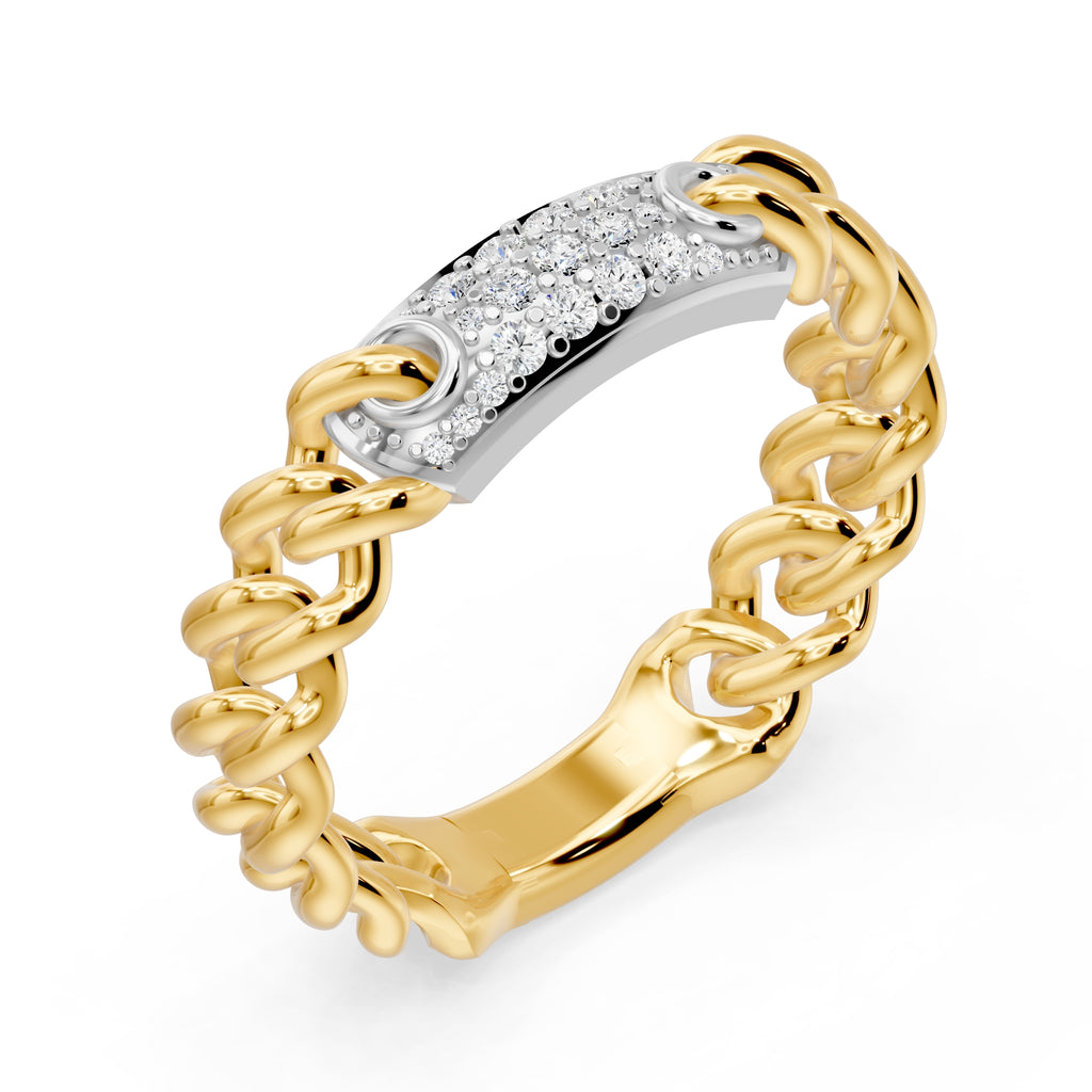 Chain-Link Diamond Fashion Ring | AJ's Jewelry Queens – AJ's Jewelers