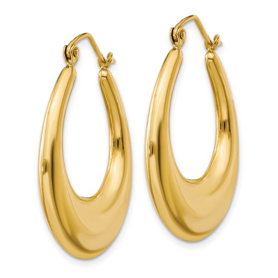 14 Karat Yellow Gold Polished Small Hoop Earrings