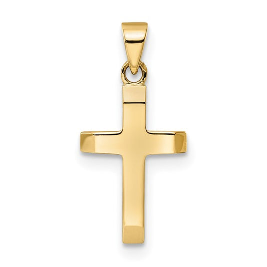 14 Karat Yellow Gold Cross Charm Pendant