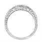 14 Karat White Gold Contemporary Diamond Semi-Mount Ring with Matching Wedding Band