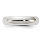 Lady's Sterling Silver White Plain Wedding Band