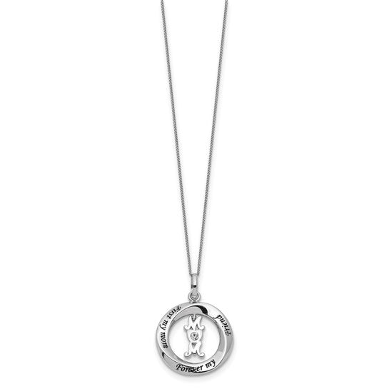 Sterling Silver Mom Necklace