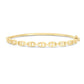Ladies 14 Karat Yellow Gold Puffed Mariner Bangle Bracelet