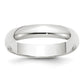 Men's 14 Karat White Gold Plain Wedding Band