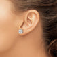 White 14 Karat Gold 8mm Square Cubic Zirconia Studs