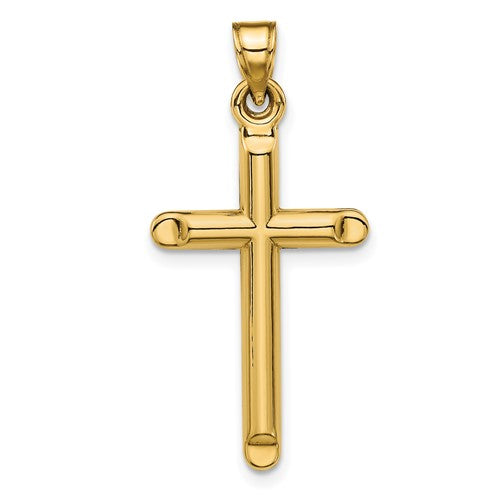 14 Karat Yellow Gold Cross Charm Pendant