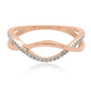 Lady's 14 Karat Rosé Gold Contemporary Diamond Fashion Ring