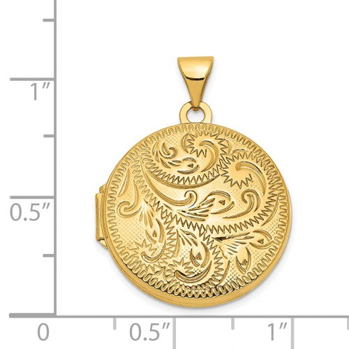 14 Karat Yellow Gold Locket Charm Pendant