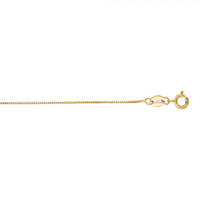 14 Karat Yellow Gold Box Link Chain