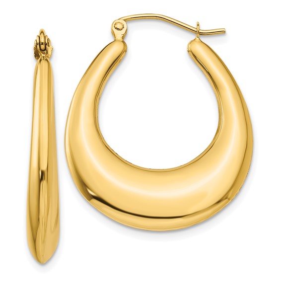 14 Karat Yellow Gold Polished Small Hoop Earrings