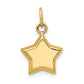 14 Karat Yellow Gold Small Polished Star Charm Pendant