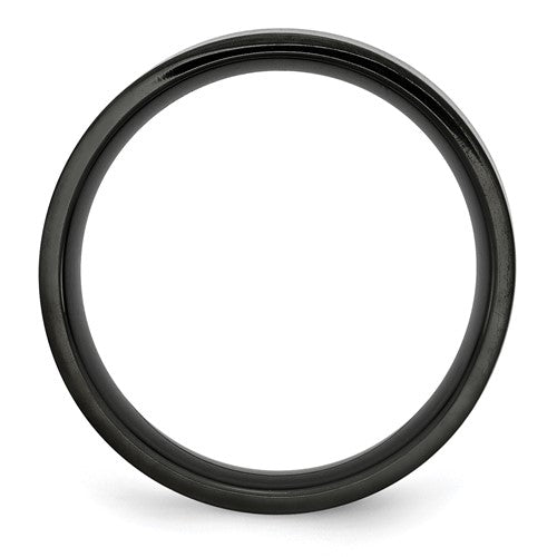 Black Stainless Steel Wedding Band