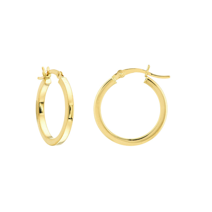 14 Karat Yellow Gold Polished Small Hoop Earrings