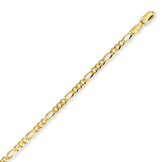 14 Karat Yellow Gold Baby Figaro Bracelet