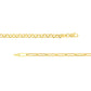 Ladies 14 Karat Yellow Gold Paper Clip & Rolo Bracelet