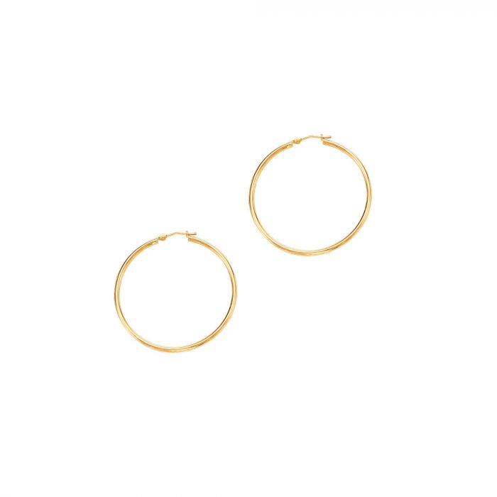14 Karat Yellow Gold Small Hoop Earrings