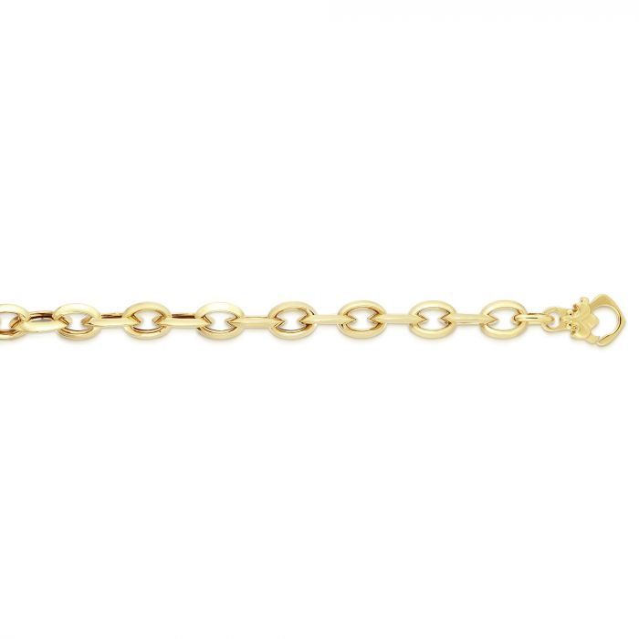Ladies 14 Karat Yellow Gold Oval Link Bracelet