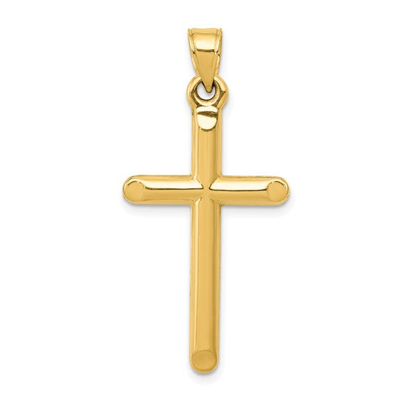 14 Karat Yellow Gold Cross Charm Pendant