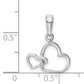 14 Karat White Gold Heart Charm Pendant