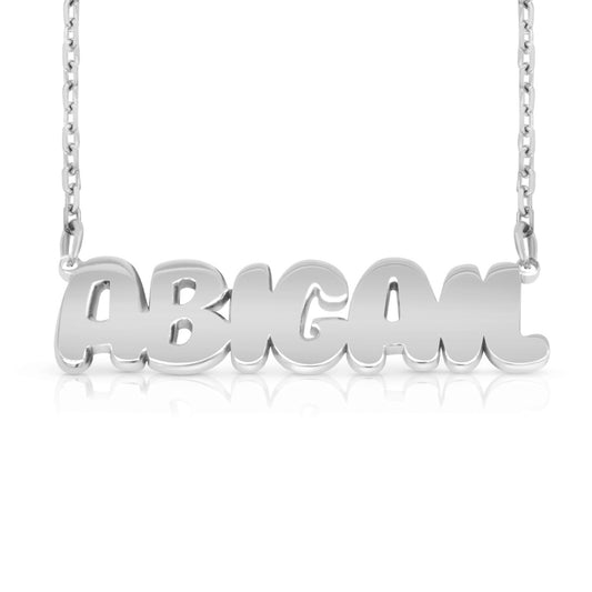 Sterling Silver "Abigail" Style Nameplate