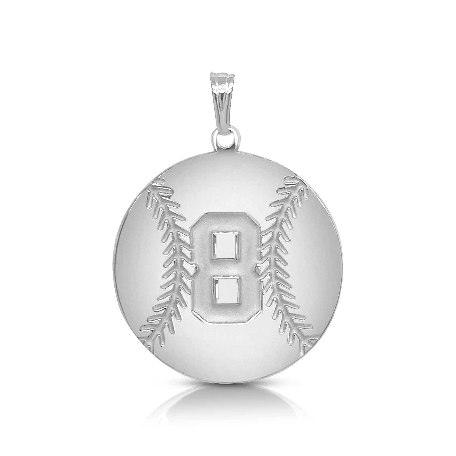 Personalized Baseball Charm Pendant with Number | AJ's Jewelry