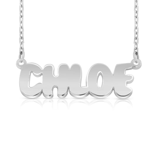 Sterling Silver "Chloe" Style Nameplate