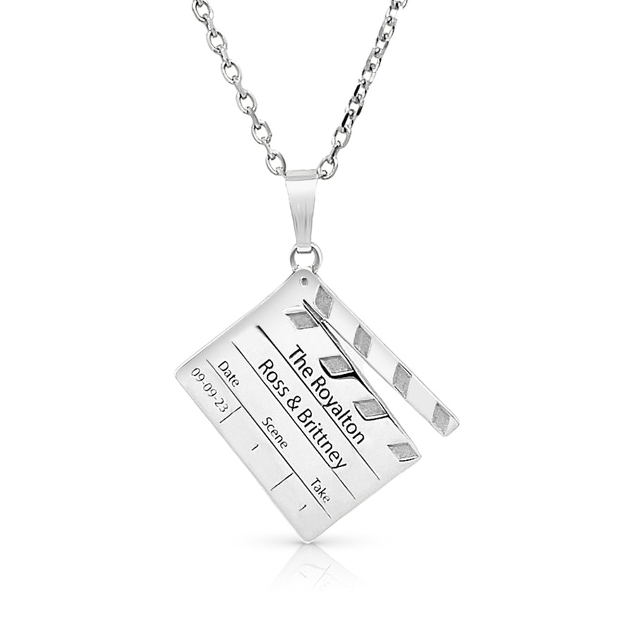 Director's Clap Pendant, 14K White Gold