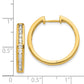 14 Karat Yellow Gold 0.99ct Diamond 23mm Hinged Hoop Earrings