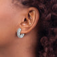 14 Karat White Gold 1.926ct Diamond 19mm Hinged Hoop Earrings