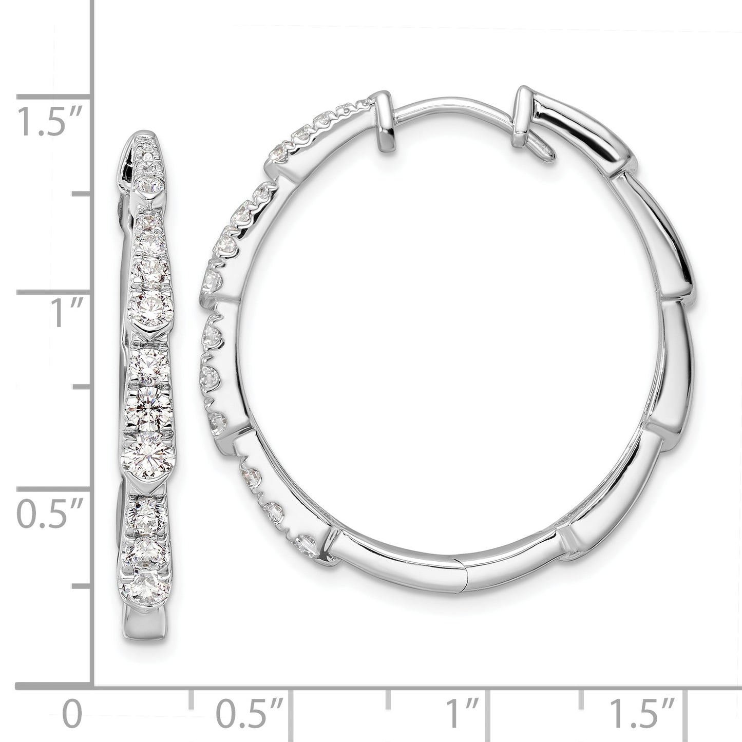 14Kw True Origin Lab Grown Diamond VS/SI DEF Hoop Earrings