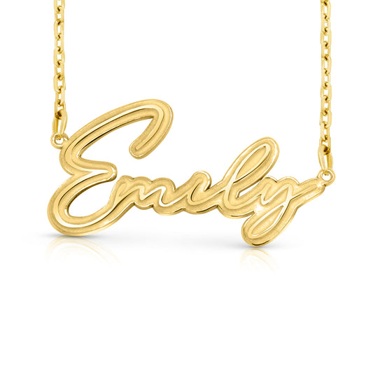 14 Karat "Emily" Style Nameplate