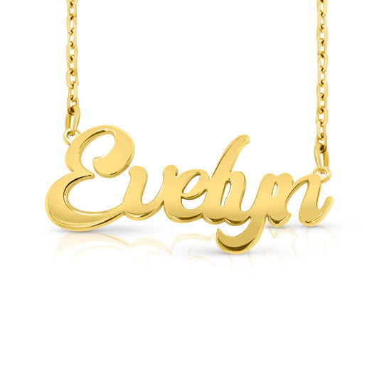 14 Karat "Evelyn" Style Nameplate