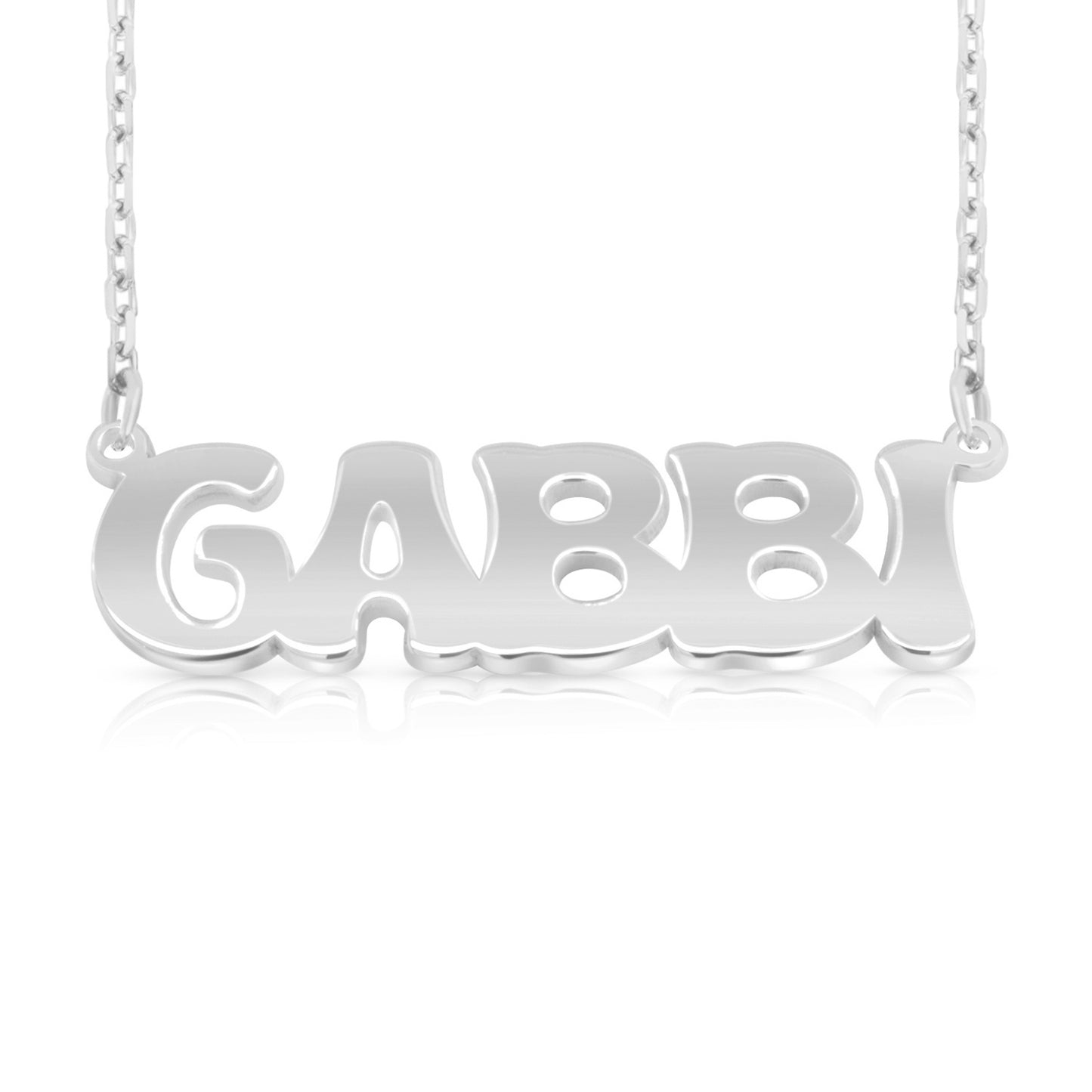 Sterling Silver "Gabbi" Style Nameplate