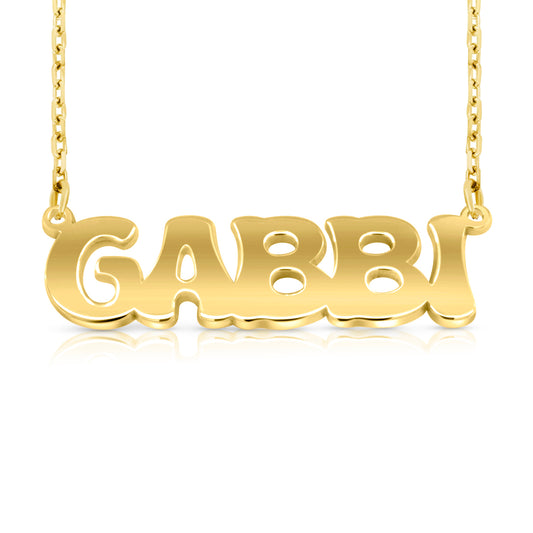 14 Karat "Gabbi" Style Nameplate