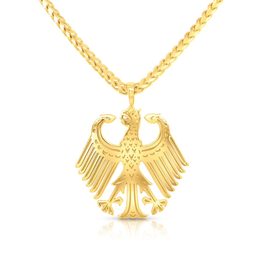 German Eagle Pendant, 14K Gold