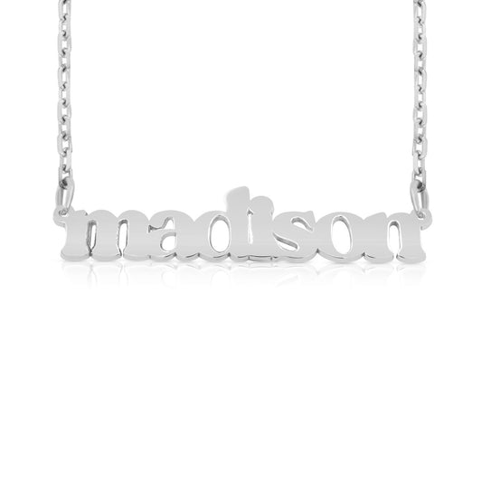 Sterling Silver "Madison" Style Nameplate