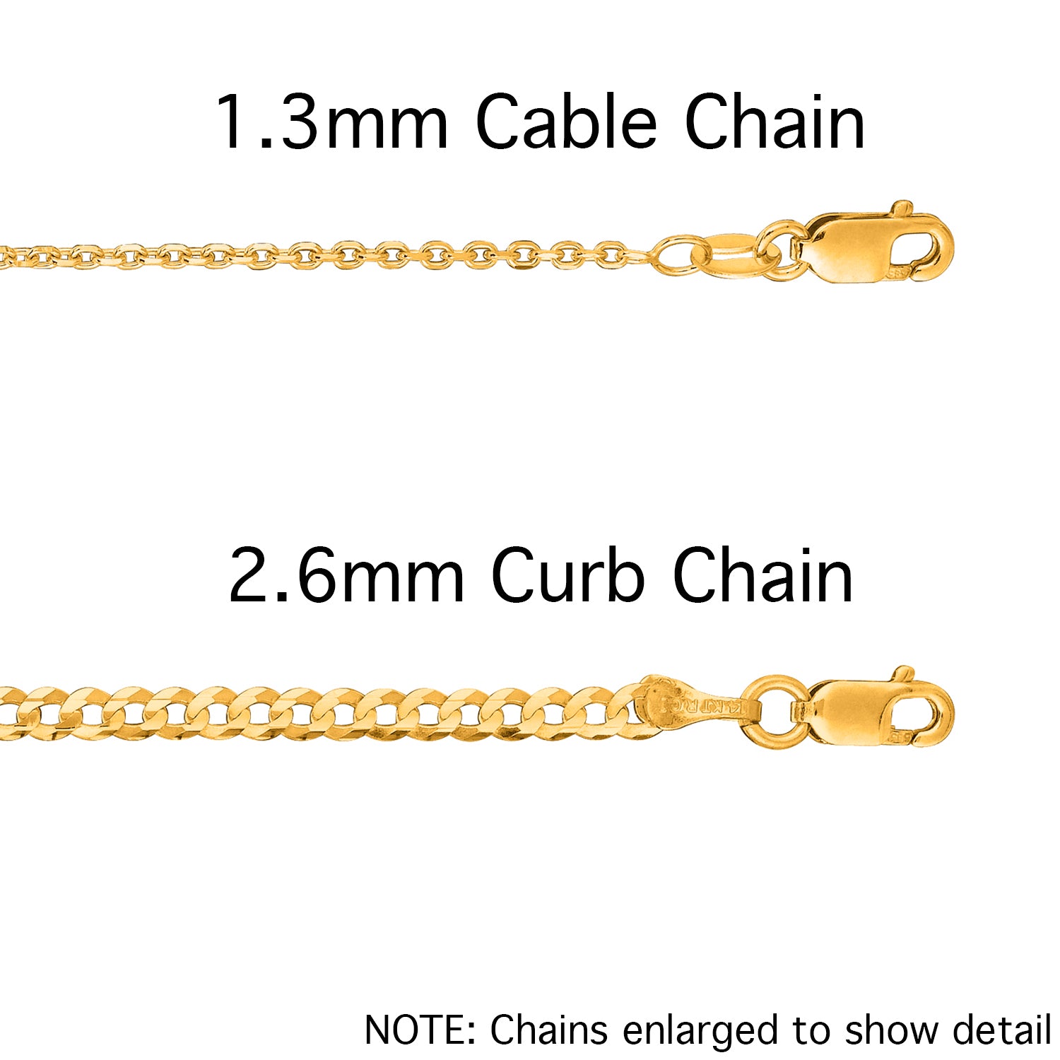 Two chains on a white background