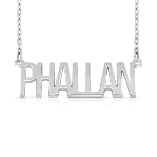 Sterling Silver "Phallan" Style Nameplate